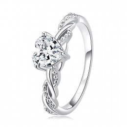 Inel argint Romantic Zircon Heart